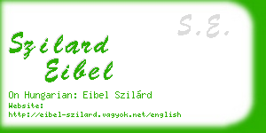 szilard eibel business card